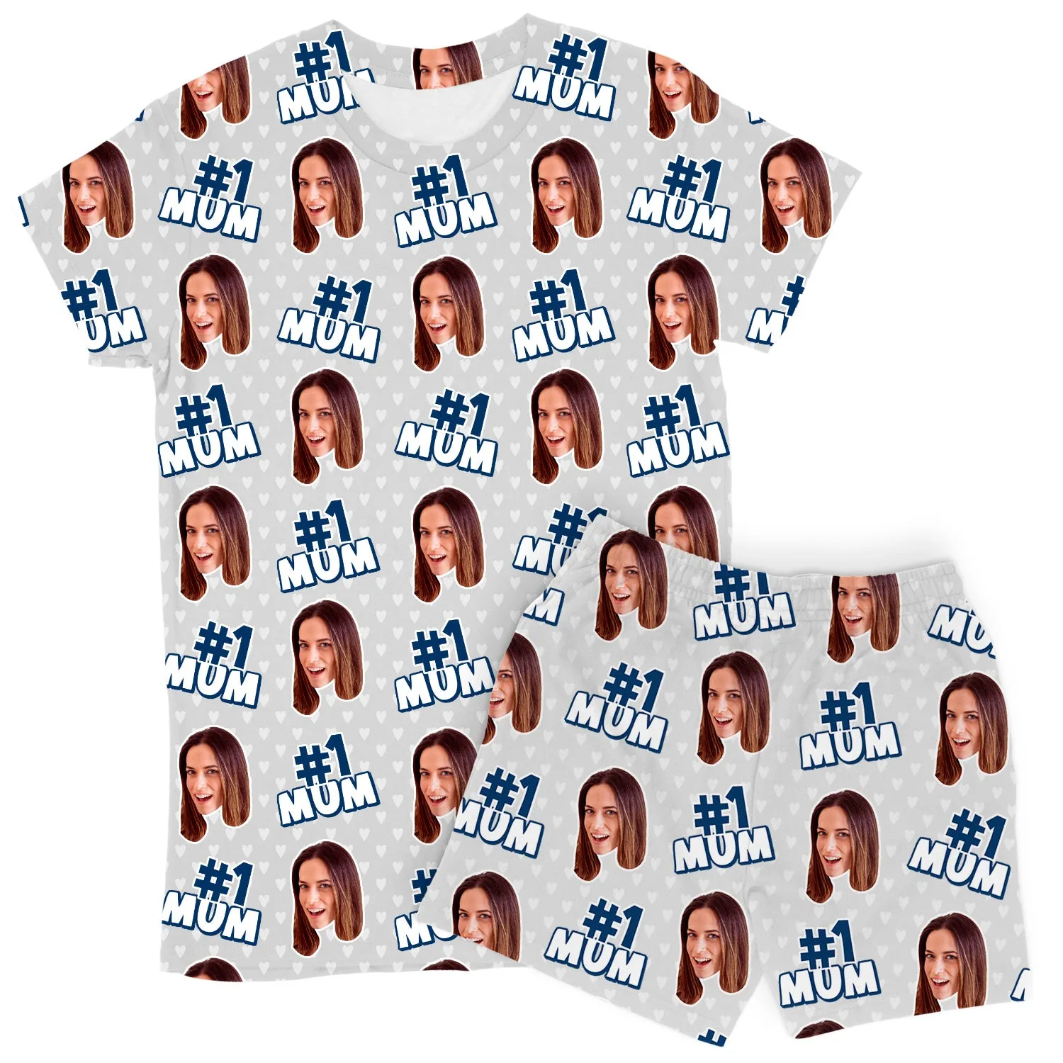 Women's Number 1 Mum Personalised PJs - Shorts Set sold by Super Socks product image thumbnail 3