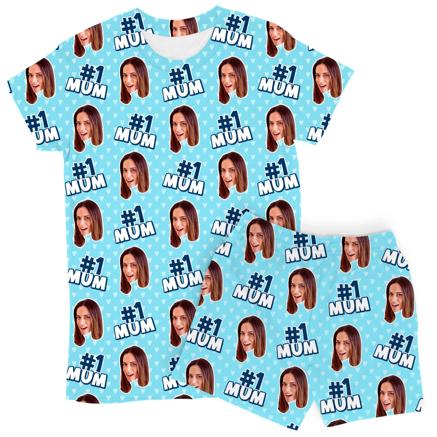 Women's Number 1 Mum Personalised PJs - Shorts Set sold by Super Socks product image thumbnail 2