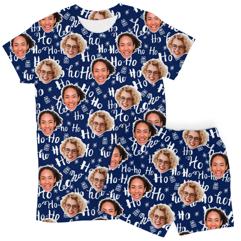 Women's Ho Ho Ho Personalised PJs - Shorts Set sold by Super Socks