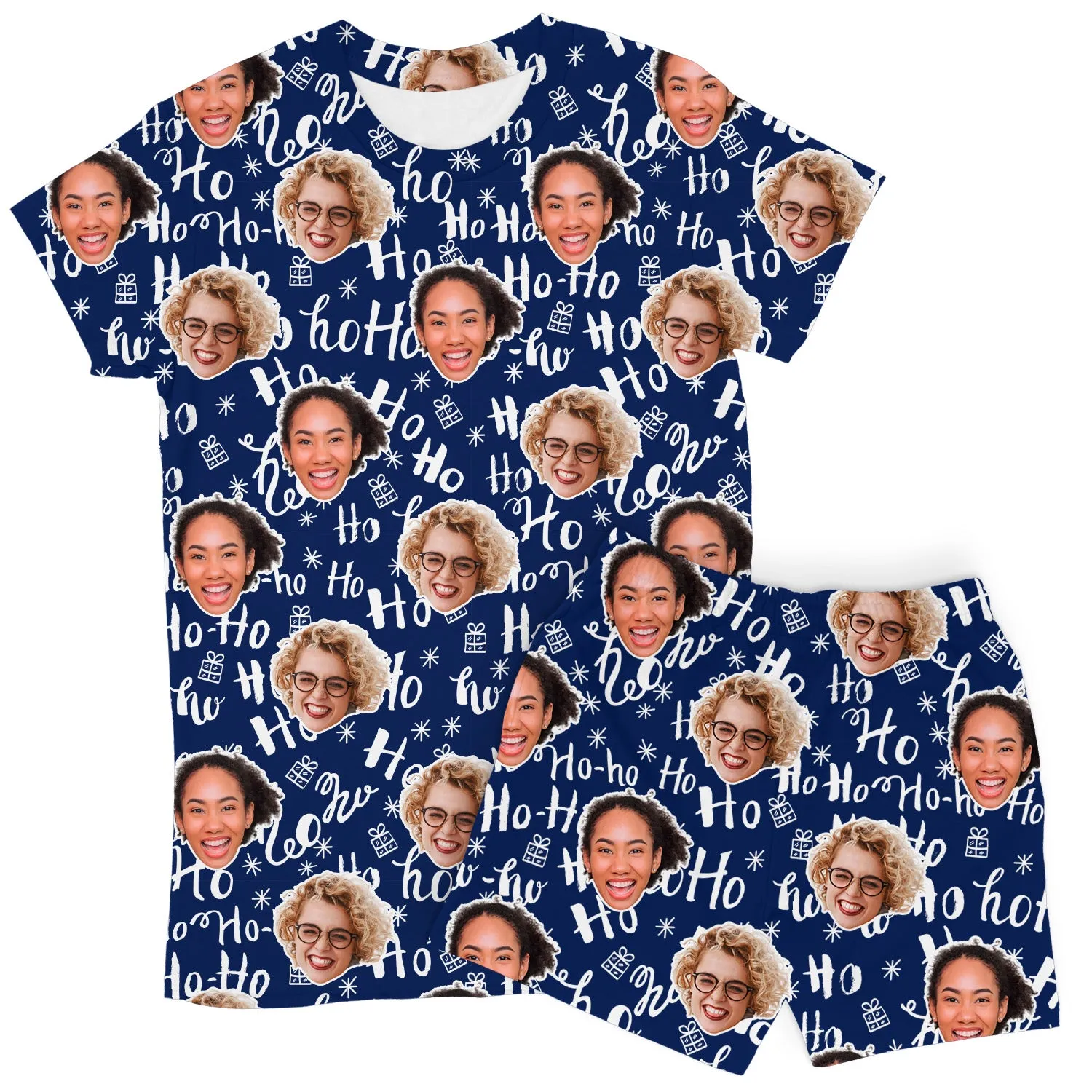 Women's Ho Ho Ho Personalised PJs - Shorts Set sold by Super Socks