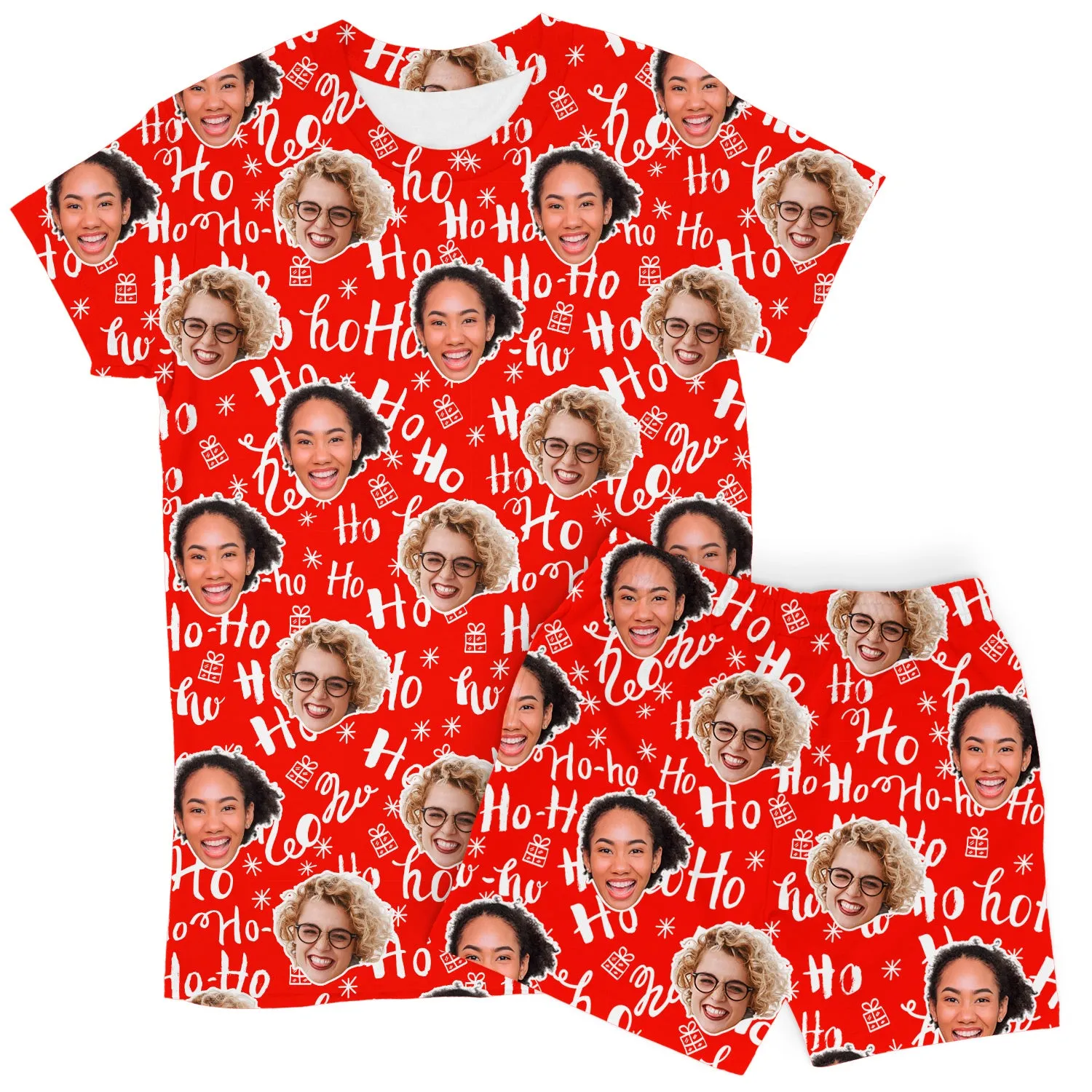 Women's Ho Ho Ho Personalised PJs - Shorts Set sold by Super Socks product image thumbnail 3