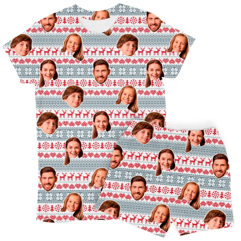 Women's Nordic Personalised Christmas PJs - Shorts Set sold by Super Socks