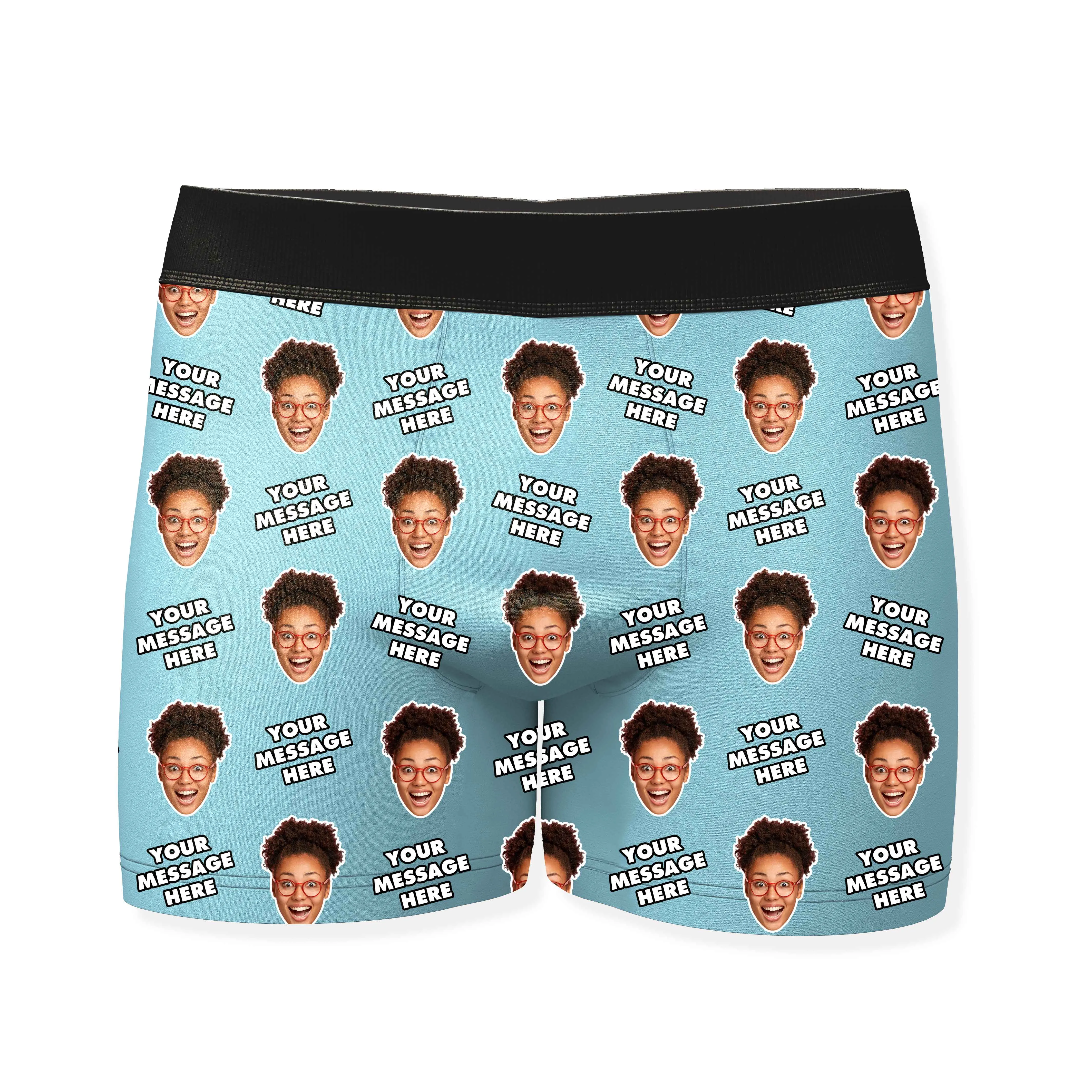 Your Personalised Message and Face Boxers sold by Super Socks product image thumbnail 2