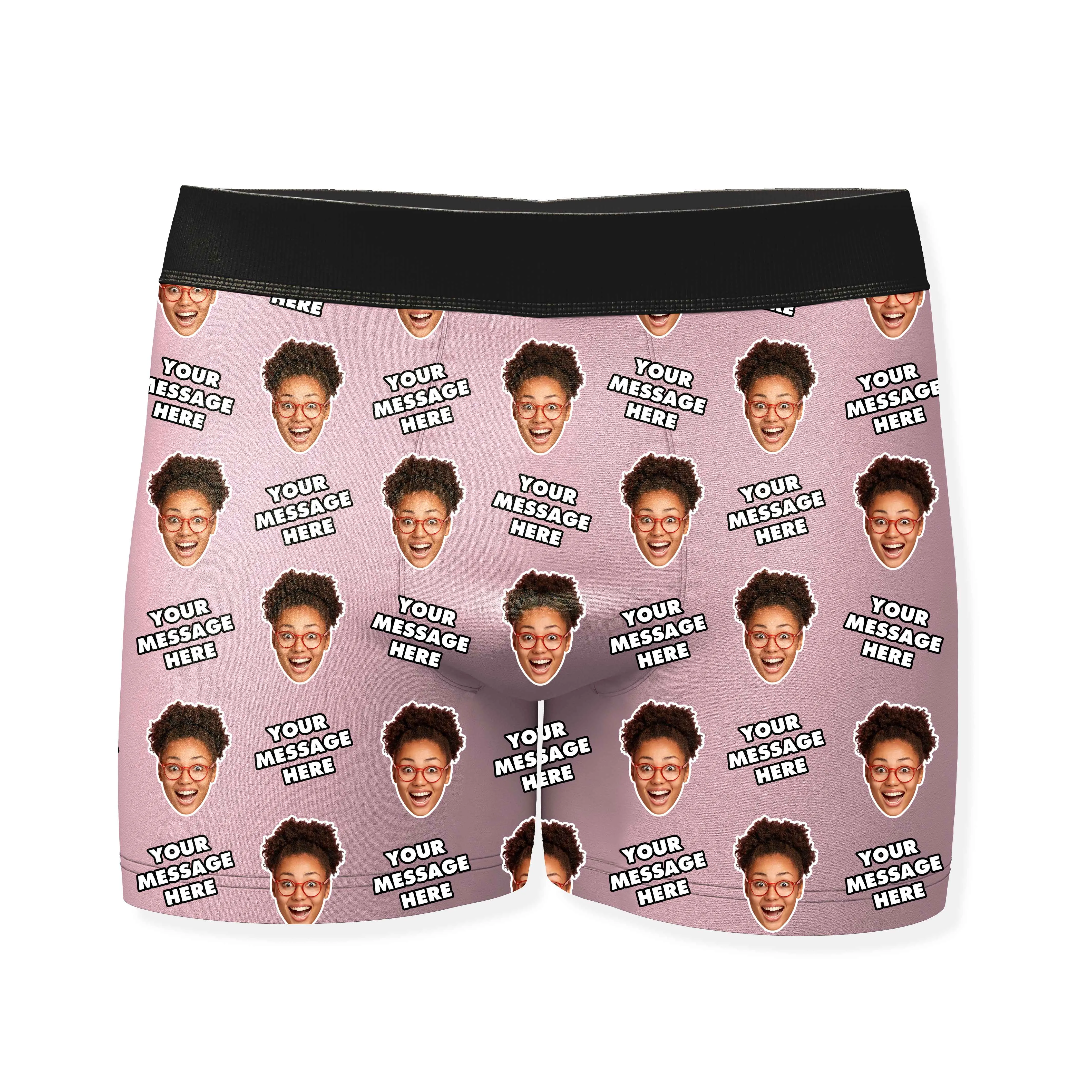 Your Personalised Message and Face Boxers sold by Super Socks product image thumbnail 3