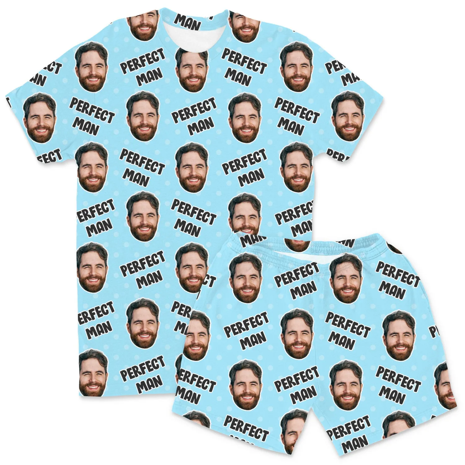 Men's Perfect Man Personalised PJs - Shorts Set sold by Super Socks product image thumbnail 2