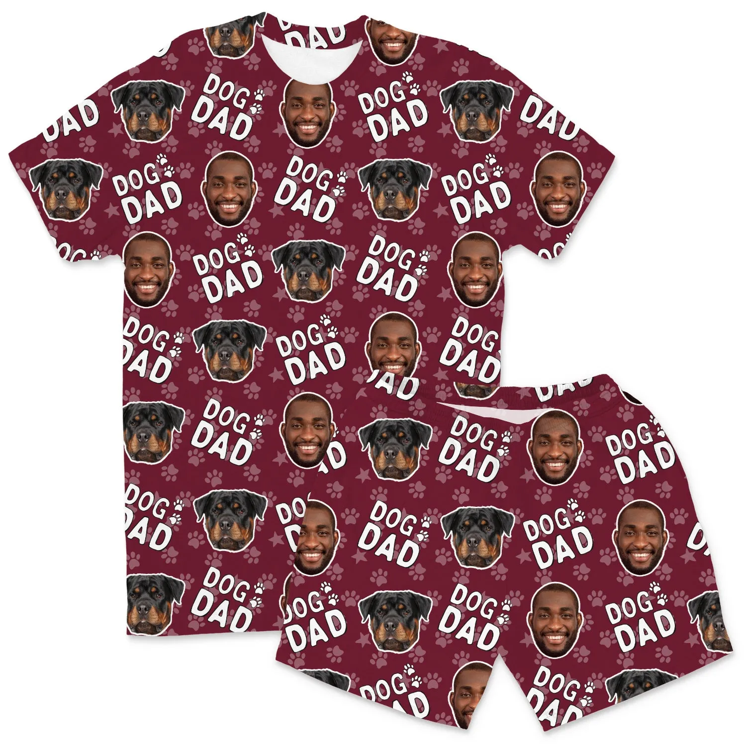 Men's Dog Dad Personalised PJs - Shorts Set sold by Super Socks