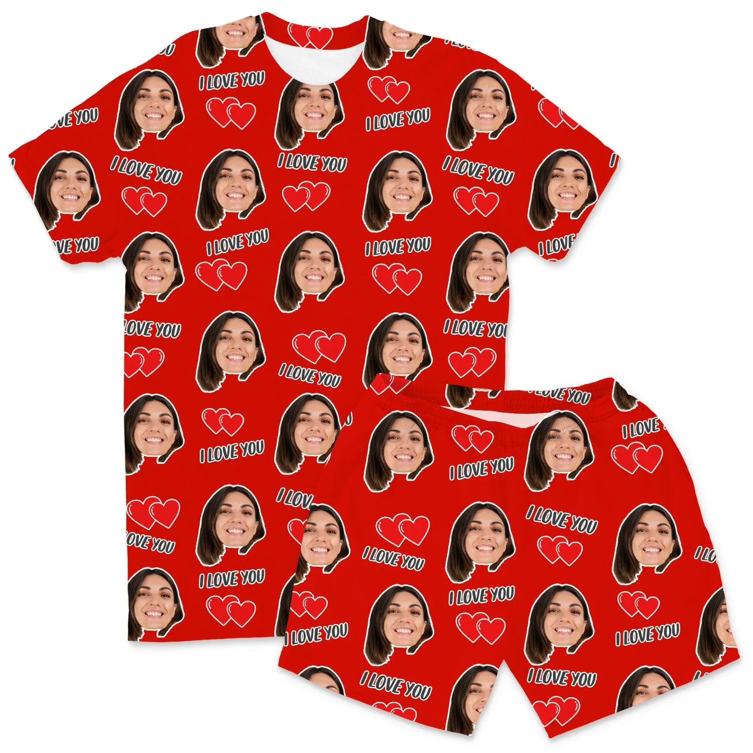 Men's I Love You Personalised PJs - Shorts Set sold by Super Socks product image thumbnail 5