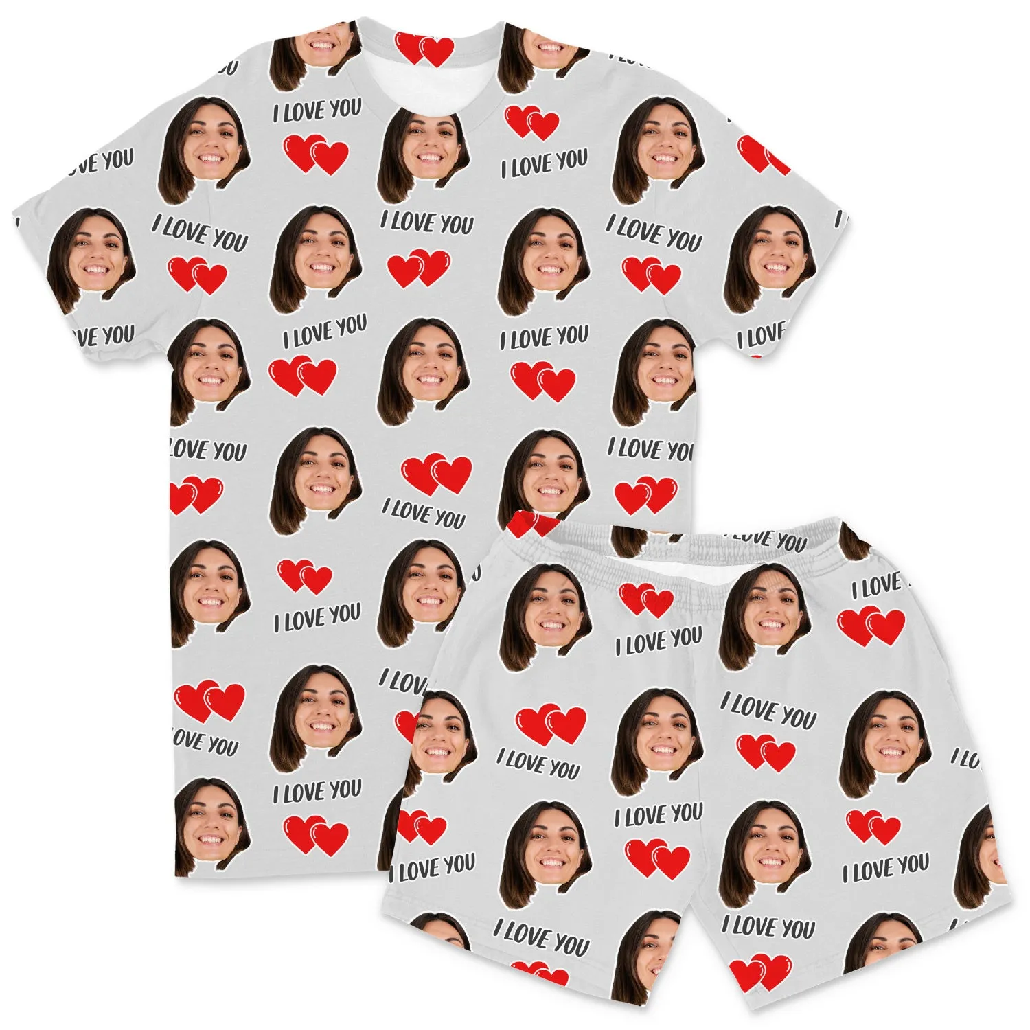Men's I Love You Personalised PJs - Shorts Set sold by Super Socks product image thumbnail 3
