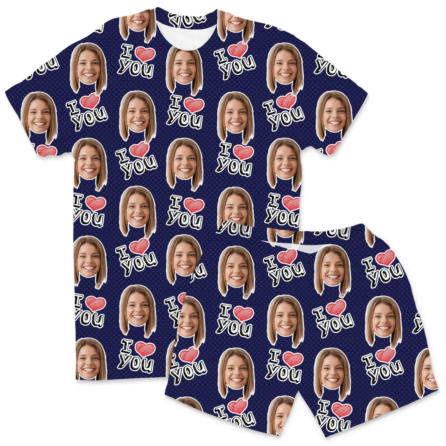 Men's I Heart You Personalised PJs - Shorts Set sold by Super Socks product image thumbnail 5