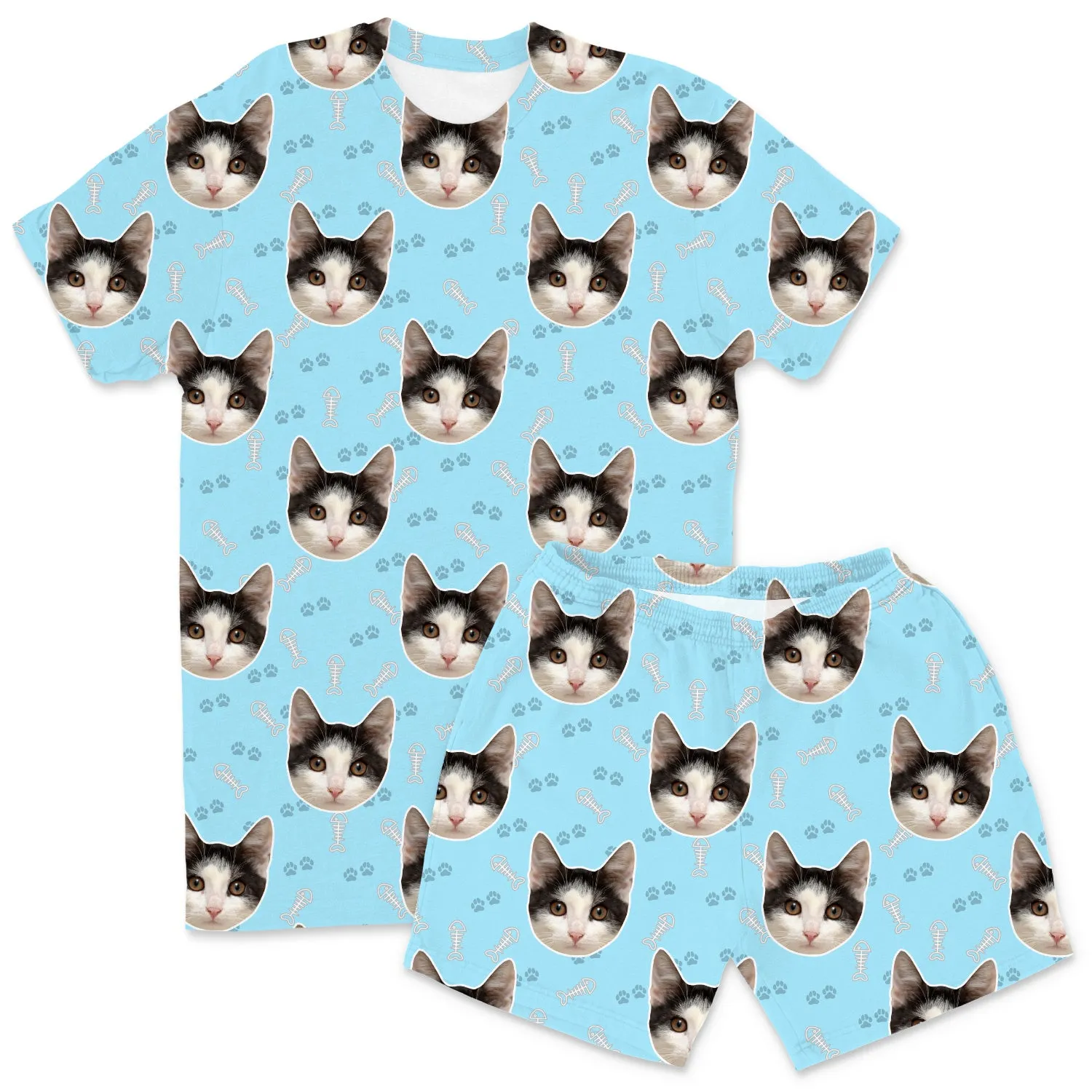 Your Cat Men's Personalised Pyjamas - Shorts Set sold by Super Socks product image thumbnail 2