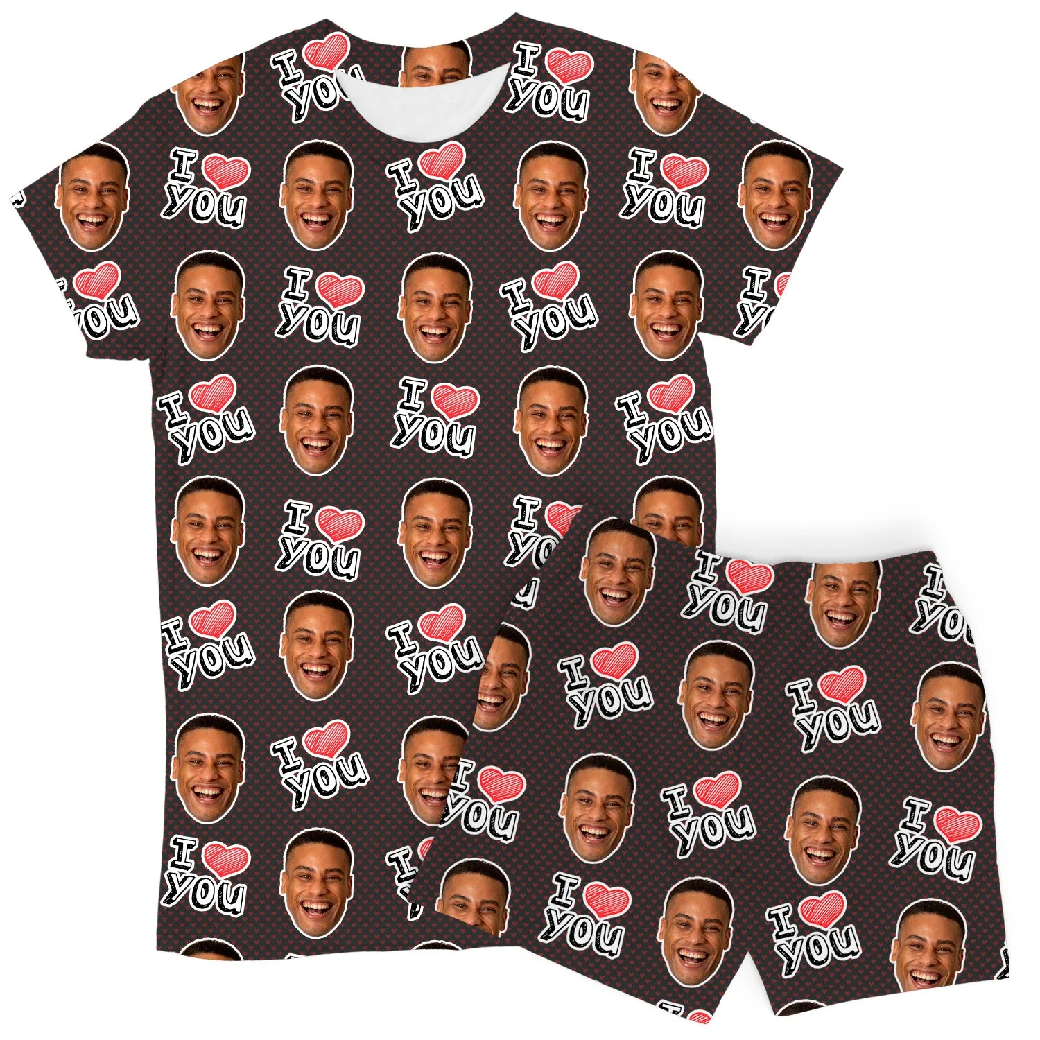 Women's I Heart You Personalised PJs - Shorts Set sold by Super Socks product image thumbnail 3