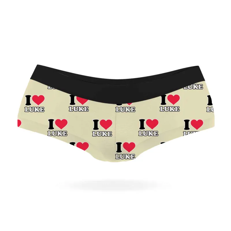 I Heart Name Personalised Knickers sold by Super Socks
