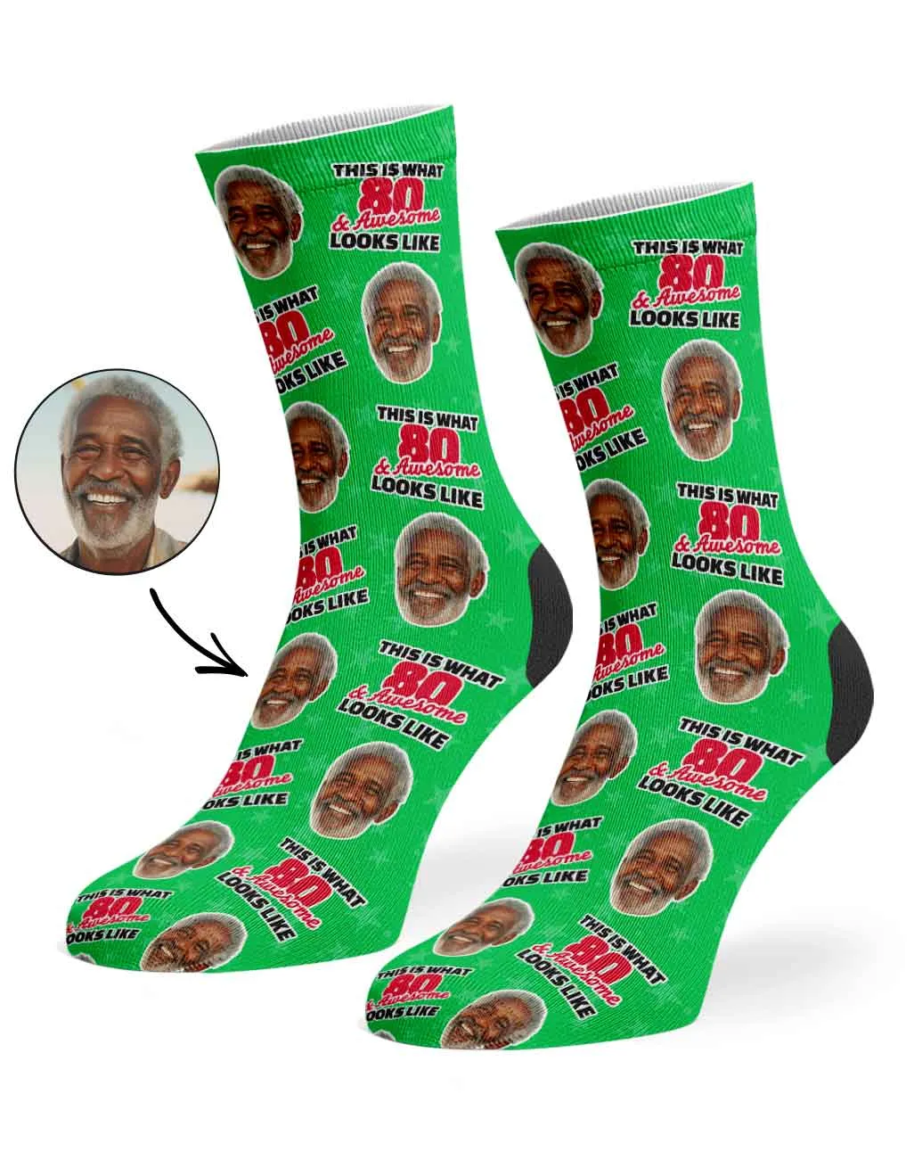 This Is What 80 & Awesome Looks Like Socks sold by Super Socks
