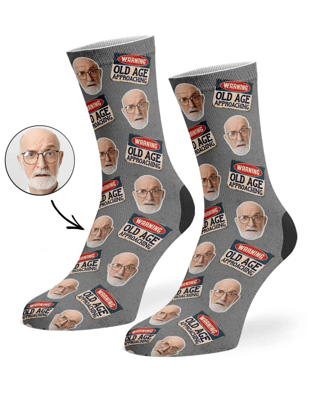 Warning! Old Age Approaching Socks sold by Super Socks product image thumbnail 3