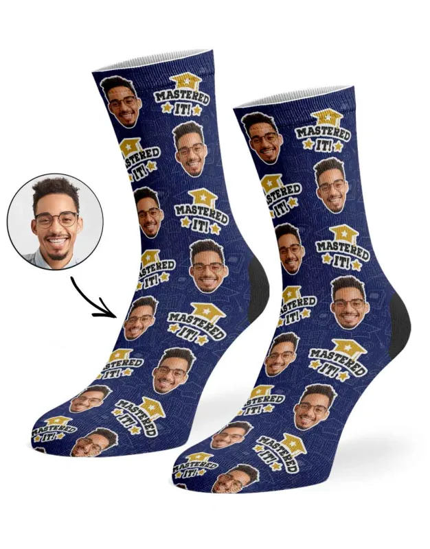 Mastered It! Graduation Socks sold by Super Socks