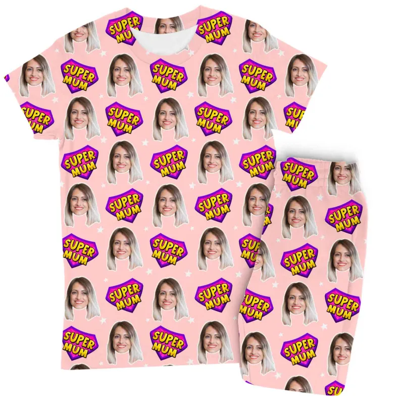 Women's Super Mum Personalised Pyjamas - Trouser Set sold by Super Socks