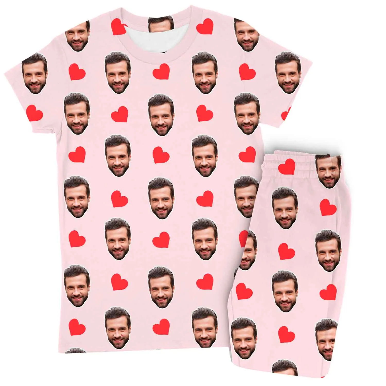 Women's Love Hearts Personalised Pyjamas - Trouser Set sold by Super Socks product image thumbnail 3