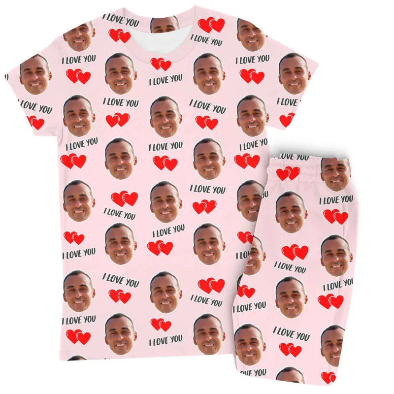 Women's I Love You Personalised Pyjamas - Trouser Set sold by Super Socks