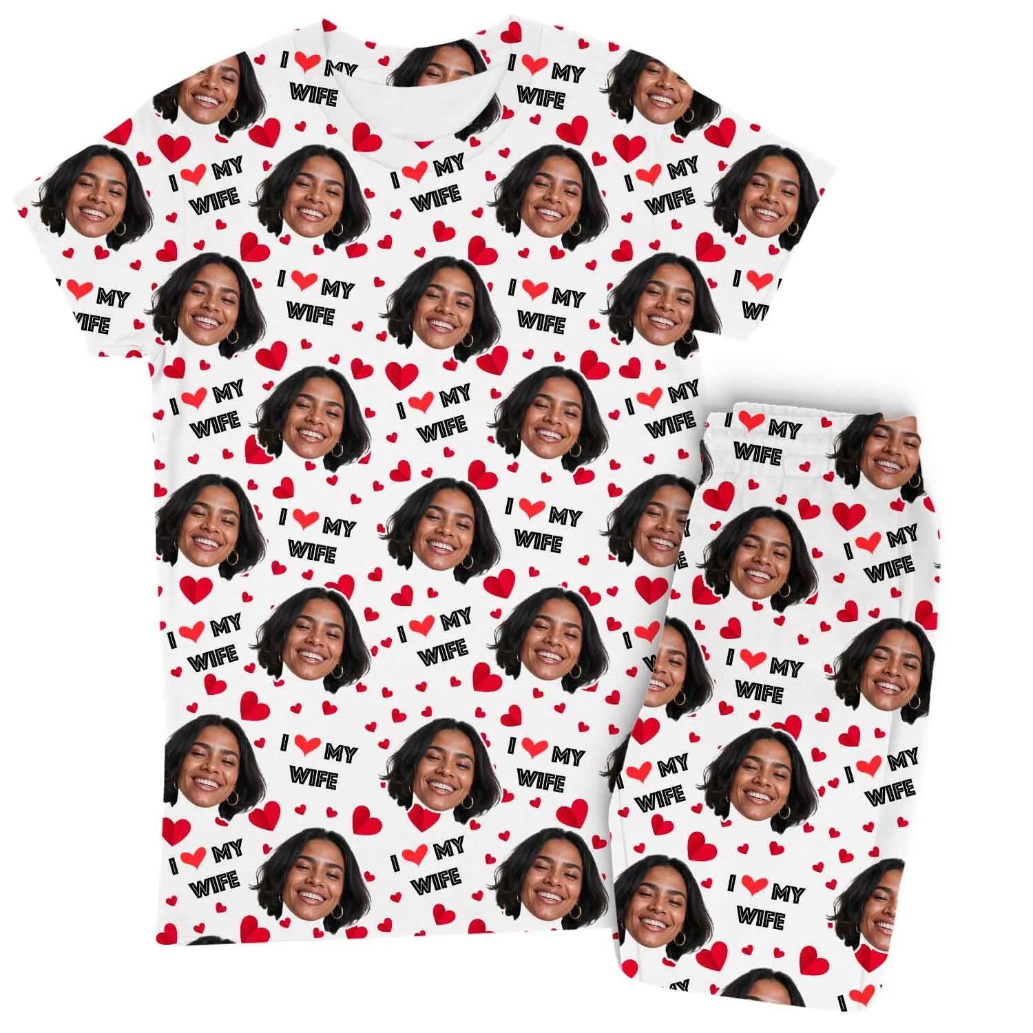 Women's I Love My Wife Pyjamas - Trouser Set sold by Super Socks product image thumbnail 3