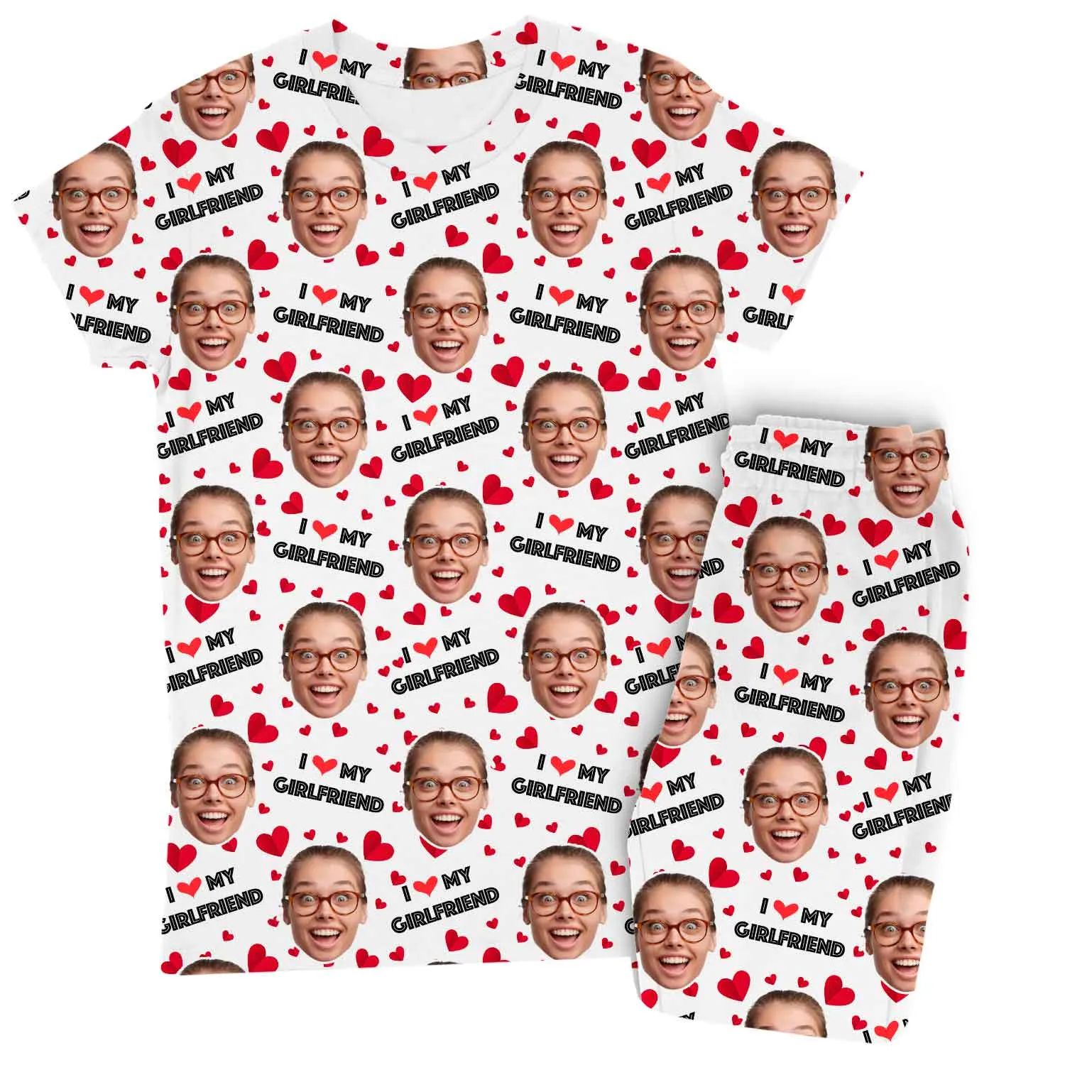 Women's I Love My Girlfriend Pyjamas - Trouser Set sold by Super Socks product image thumbnail 3