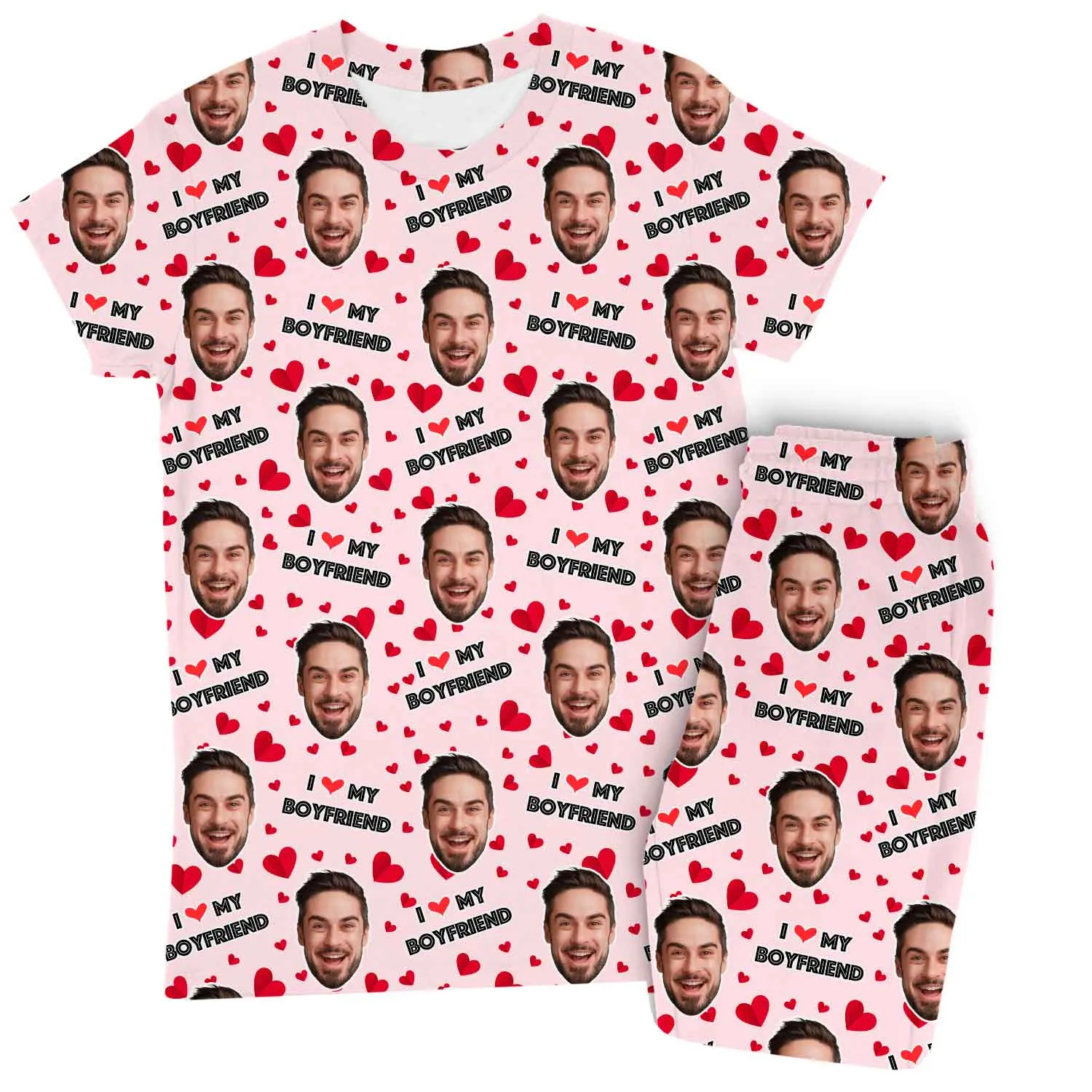 Women's I Love My Boyfriend Pyjamas - Trouser Set sold by Super Socks product image thumbnail 2