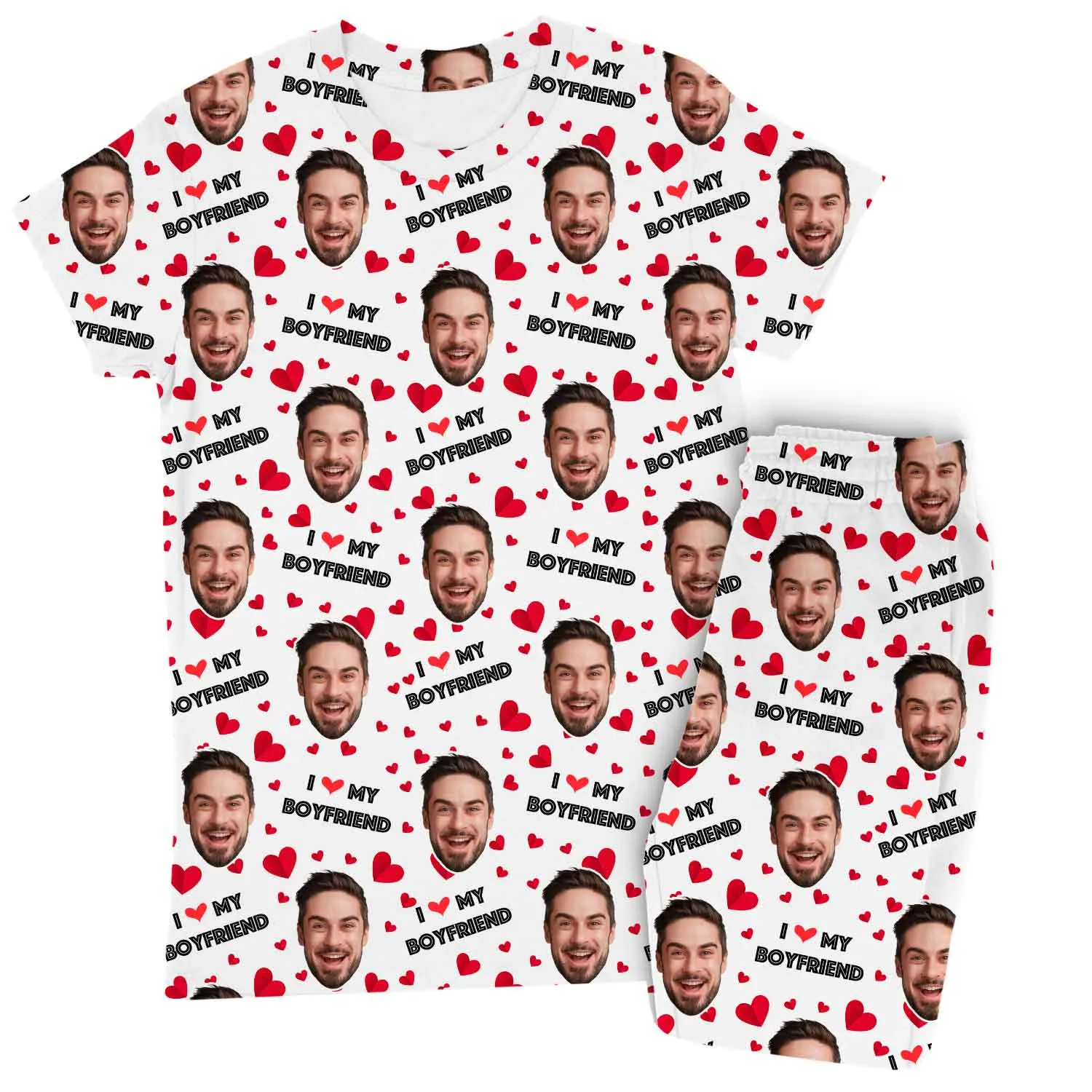 Women's I Love My Boyfriend Pyjamas - Trouser Set sold by Super Socks product image thumbnail 3