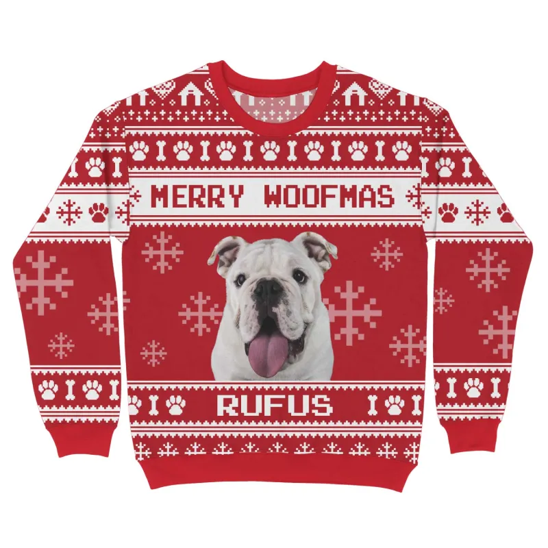 Merry Woofmas Funny Xmas Jumper sold by Super Socks