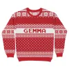 Your Name Red Personalised Christmas Jumper sold by Super Socks