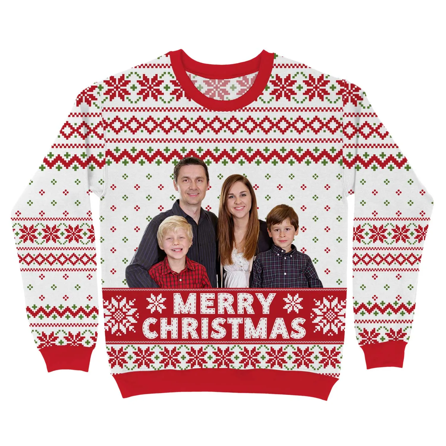 Your Photo Merry Christmas Personalised Jumper sold by Super Socks
