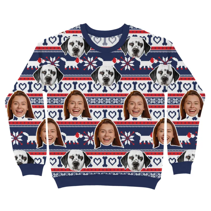 You & Your Dog Personalised Christmas Jumper sold by Super Socks