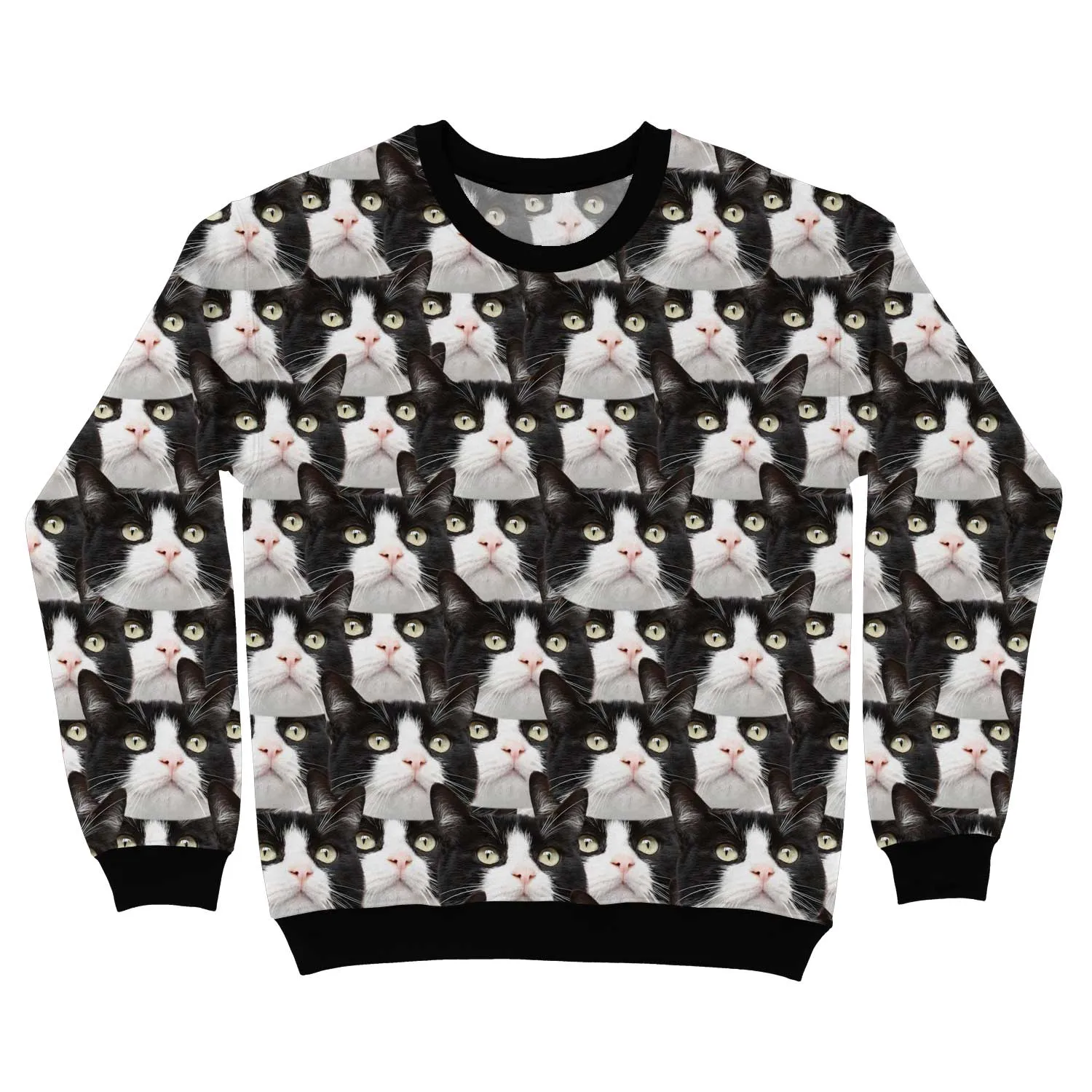 Cat Face Mash Personalised Sweatshirt sold by Super Socks