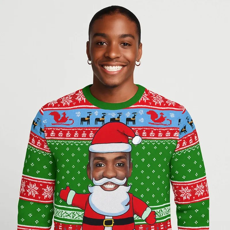 Santa Claus Me Personalised Christmas Jumper sold by Super Socks