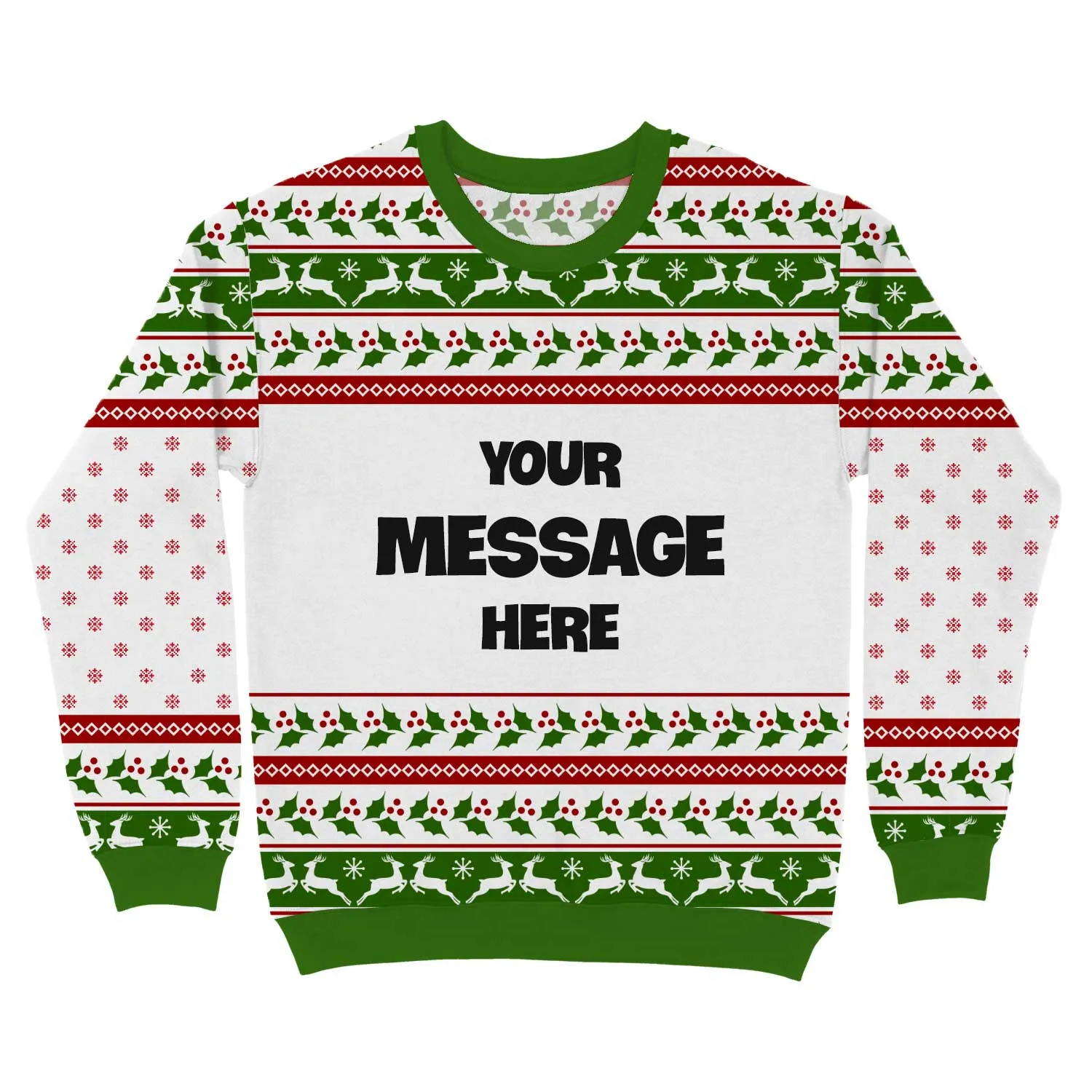 Your Message Personalised Nordic Christmas Jumper sold by Super Socks product image thumbnail 2