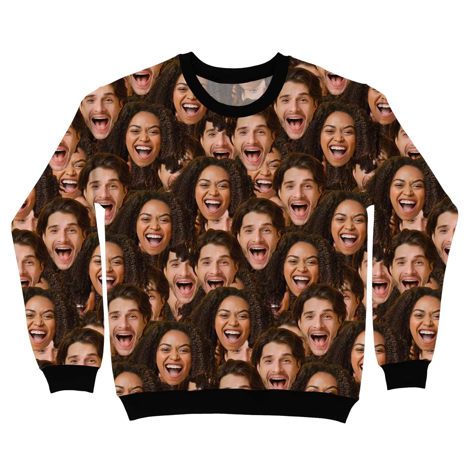 Couple Face Mash Personalised Sweatshirt sold by Super Socks