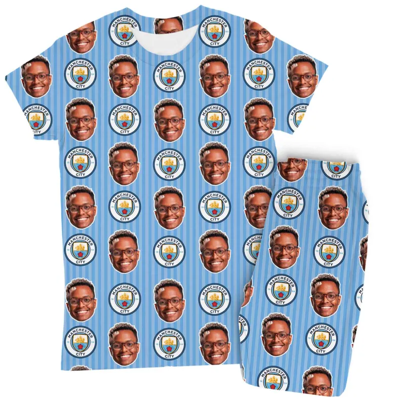Man City Personalised Women's Pyjamas - Trouser Set made by Super Socks