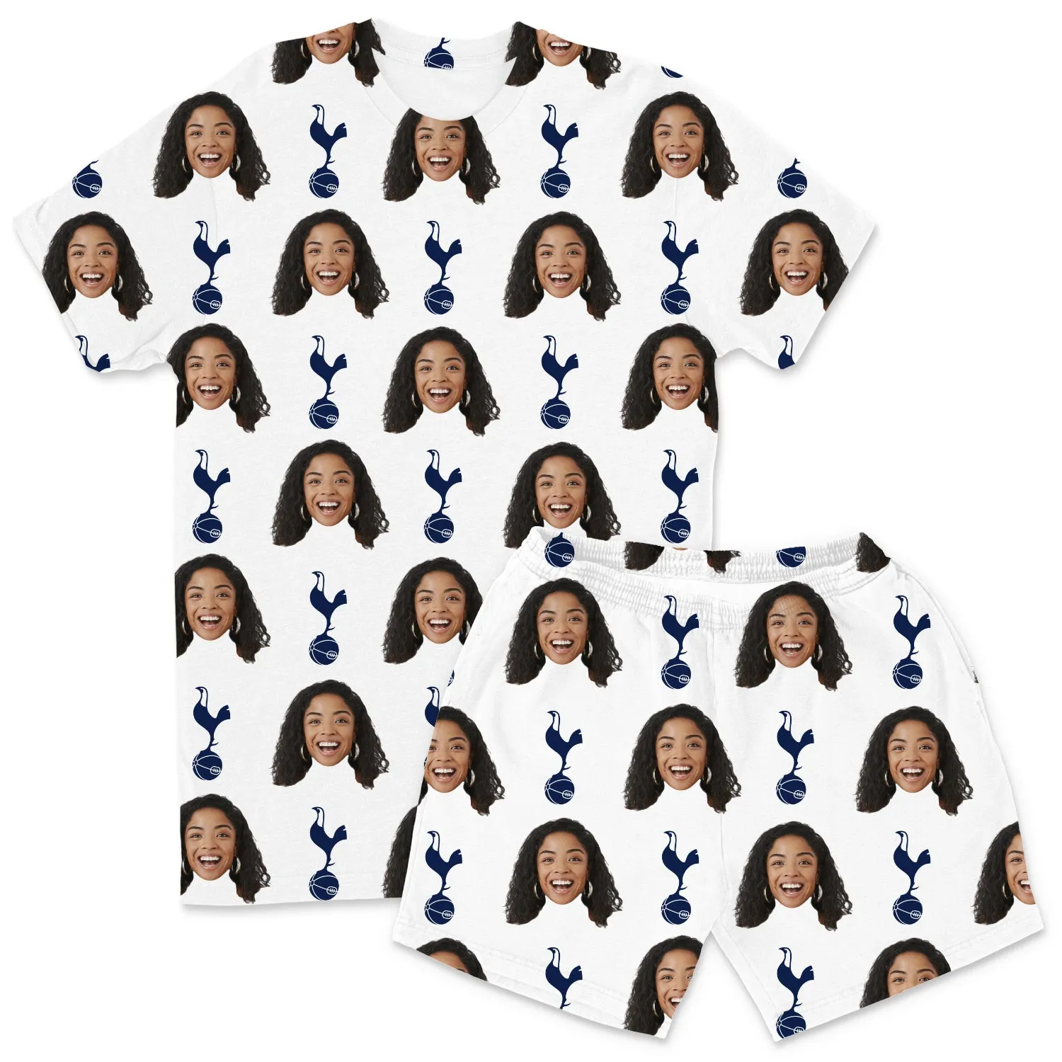 Personalised Men's Pyjamas - Spurs White Men's PJ Shorts Set sold by Super Socks