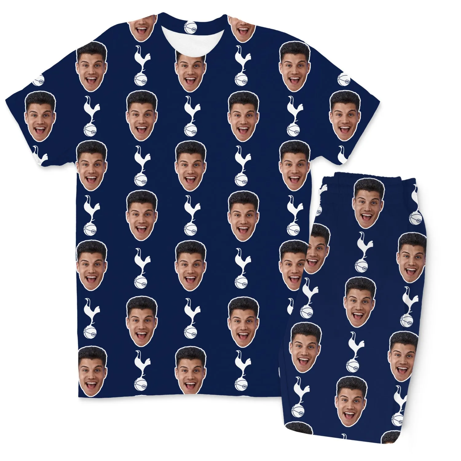 Spurs Navy Men's Personalised Pyjamas - Trouser Set sold by Super Socks