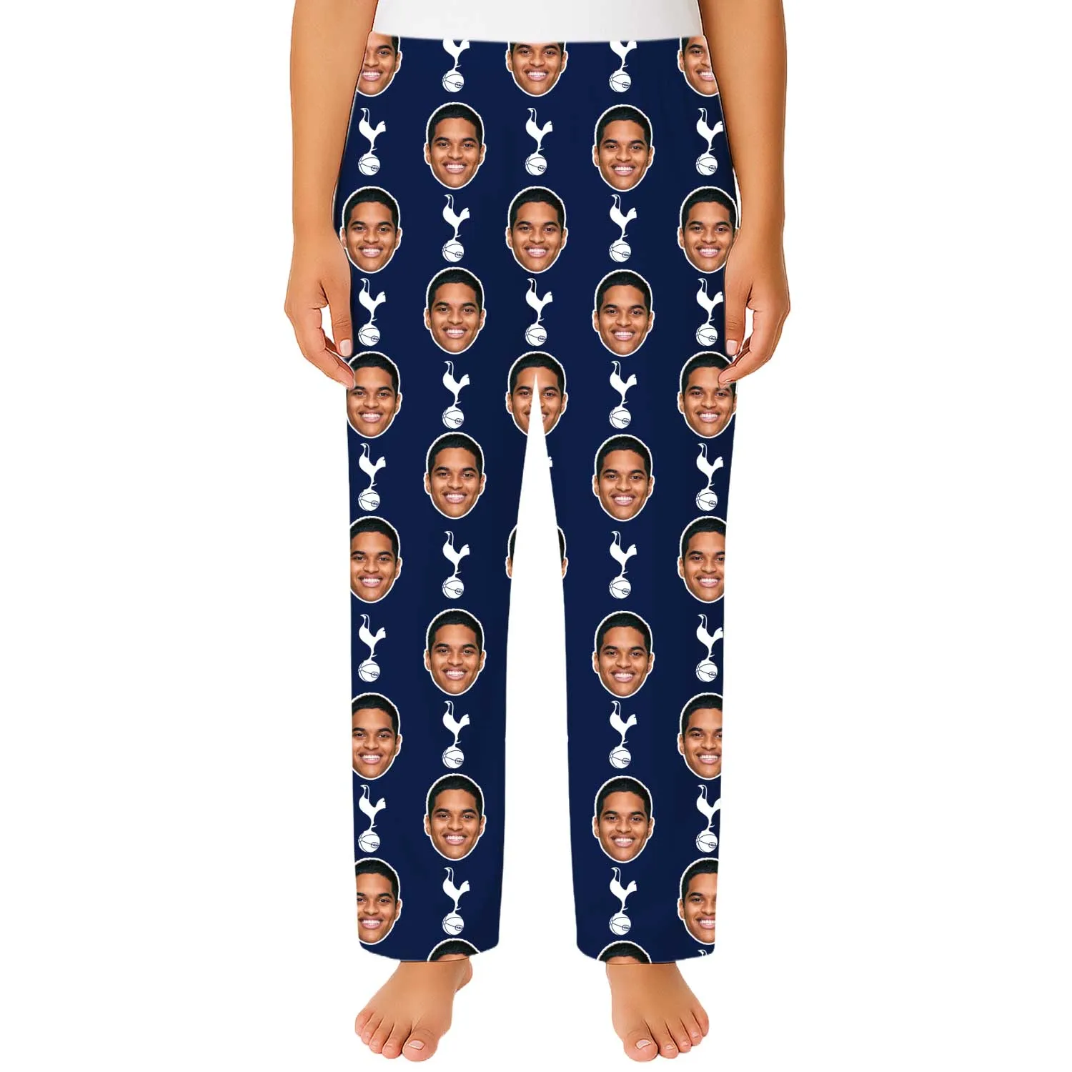 Spurs Navy Women's Personalised PJ Bottoms sold by Super Socks
