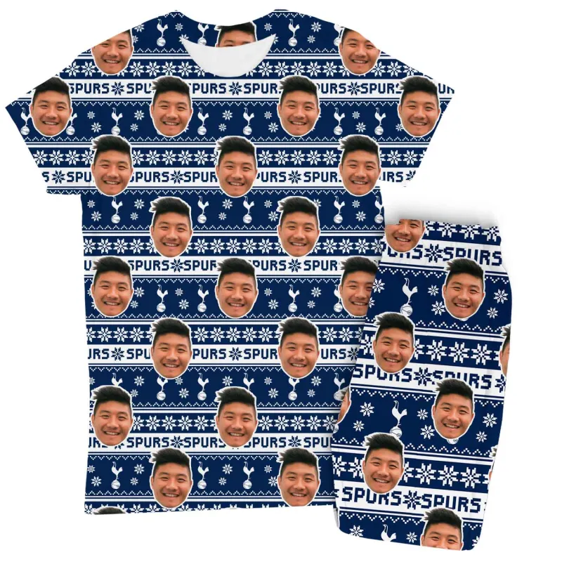 Spurs Christmas Personalised Women's Pyjamas - Trouser Set made by Super Socks