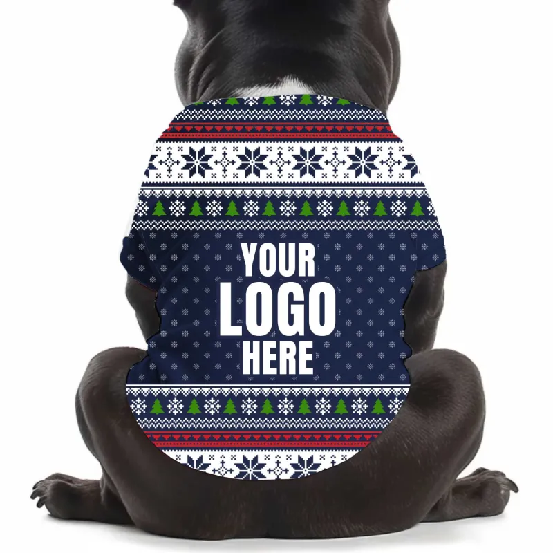 Your Logo On Nordic Christmas Personalised Dog T Shirt sold by Super Socks