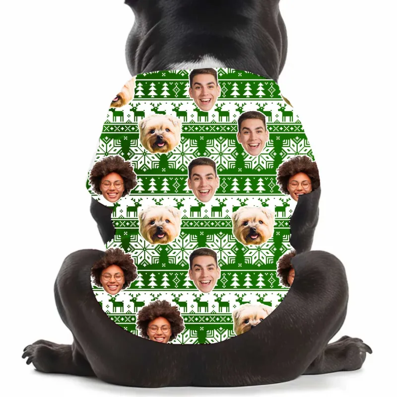 Family Faces Nordic Christmas Personalised Dog T Shirt sold by Super Socks