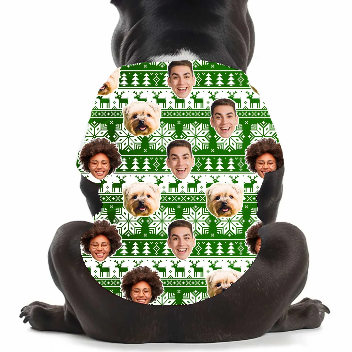 Family Faces Nordic Christmas Personalised Dog T Shirt sold by Super Socks