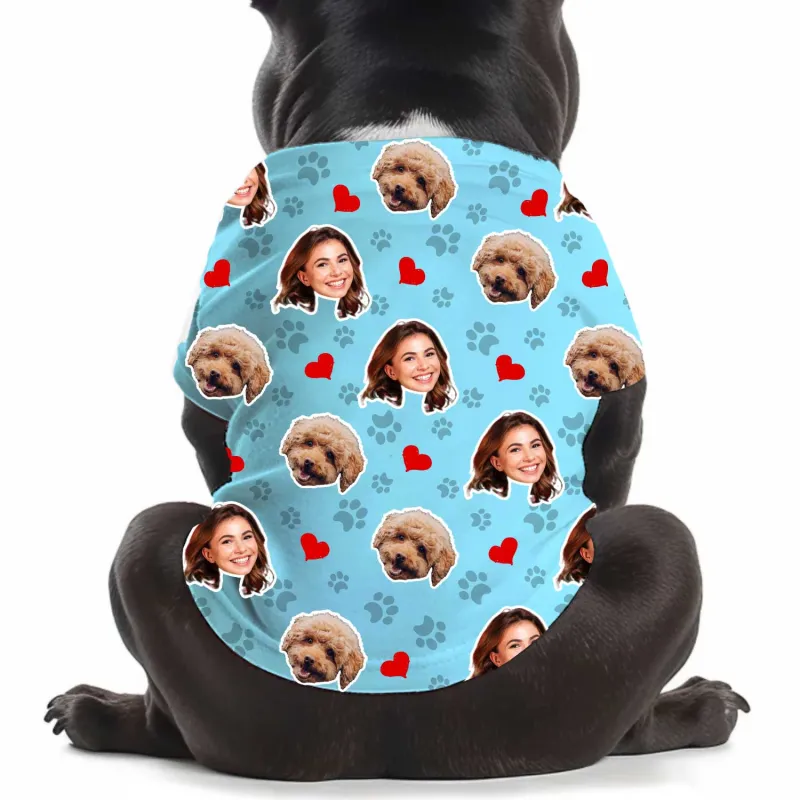 Paws and Hearts Personalised Dog T Shirt sold by Super Socks
