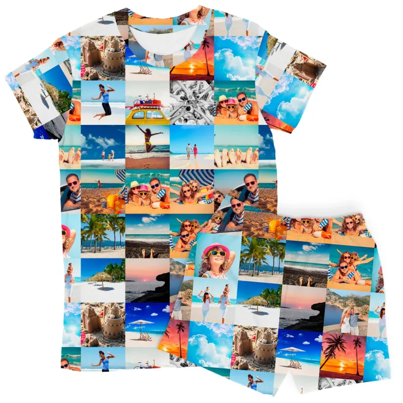 Women's Photo Collage PJs - Shorts Set sold by Super Socks