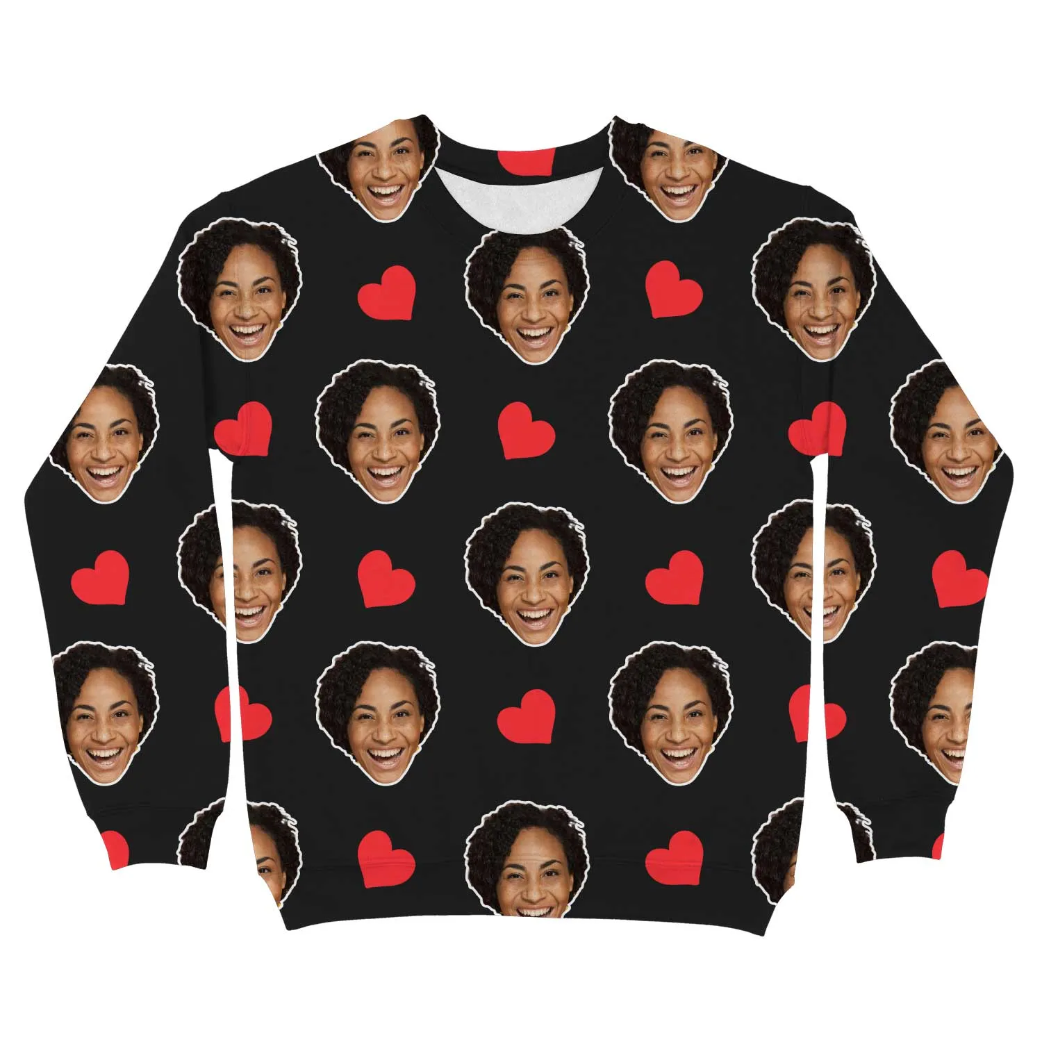 Red Hearts Personalised Sweatshirt sold by Super Socks product image thumbnail 4