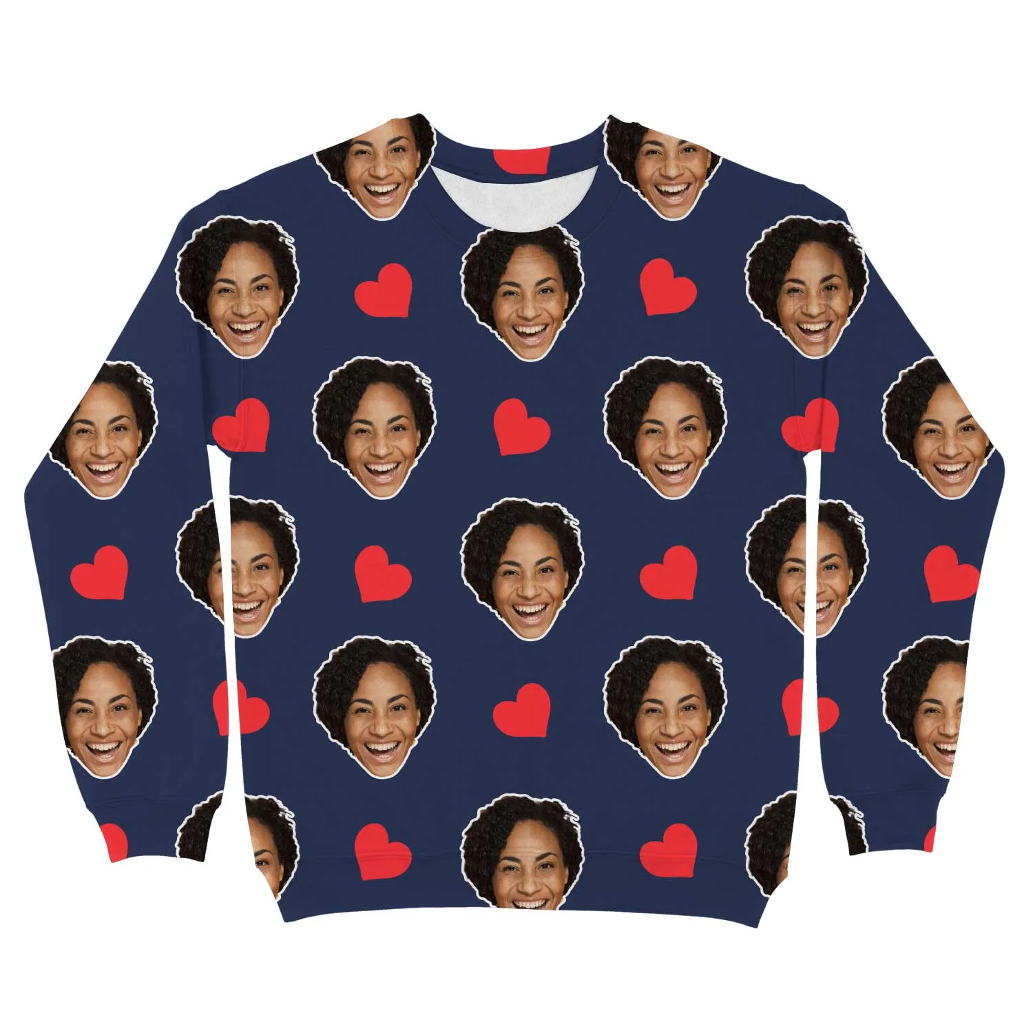 Red Hearts Personalised Sweatshirt sold by Super Socks product image thumbnail 5