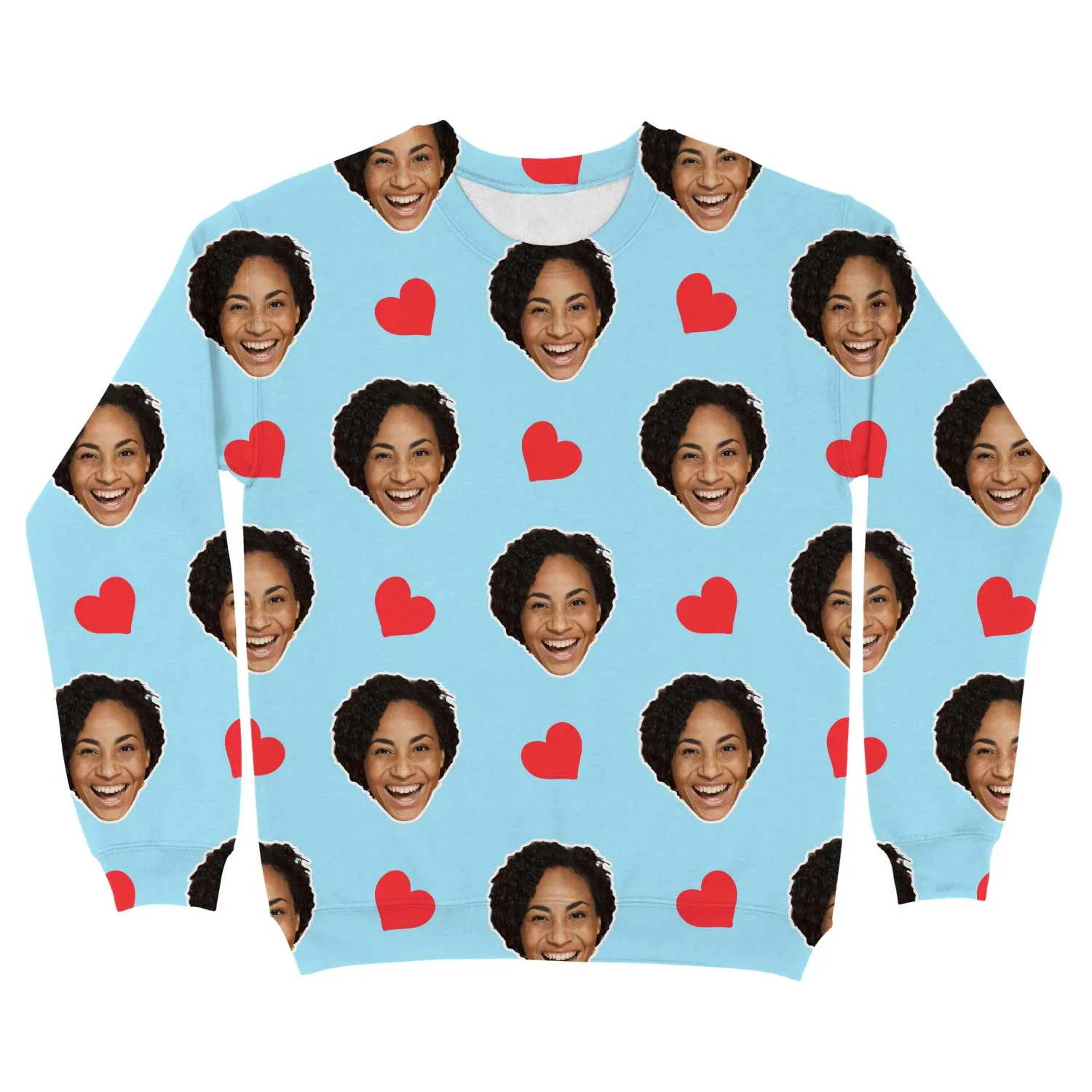 Red Hearts Personalised Sweatshirt sold by Super Socks product image thumbnail 2
