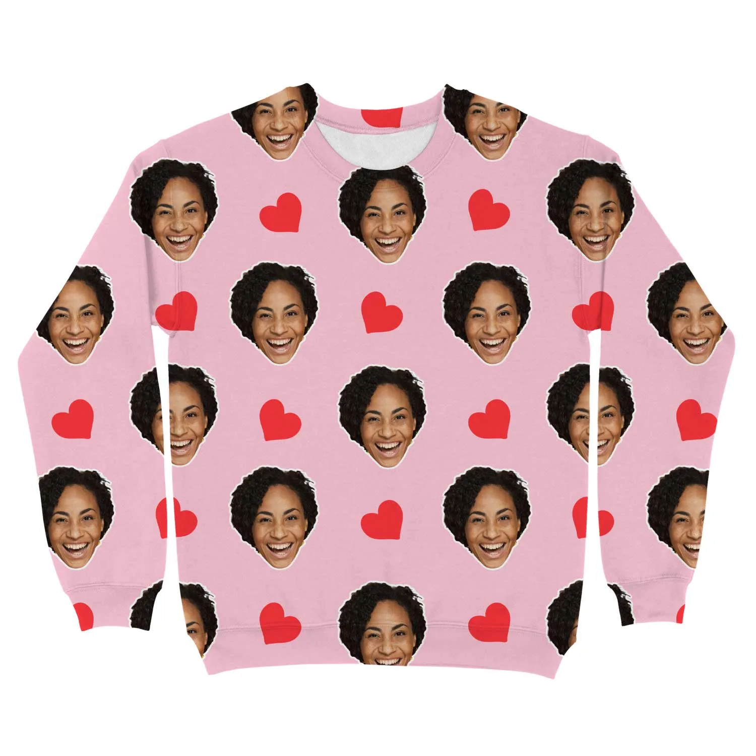 Red Hearts Personalised Sweatshirt sold by Super Socks product image thumbnail 3