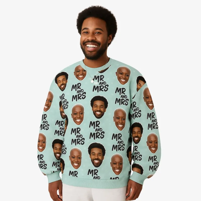 Mr & Mrs Personalised Sweatshirt sold by Super Socks