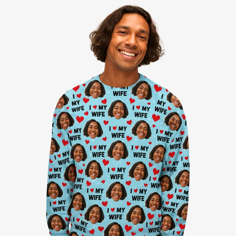 I Love My Wife Personalised Sweatshirt sold by Super Socks